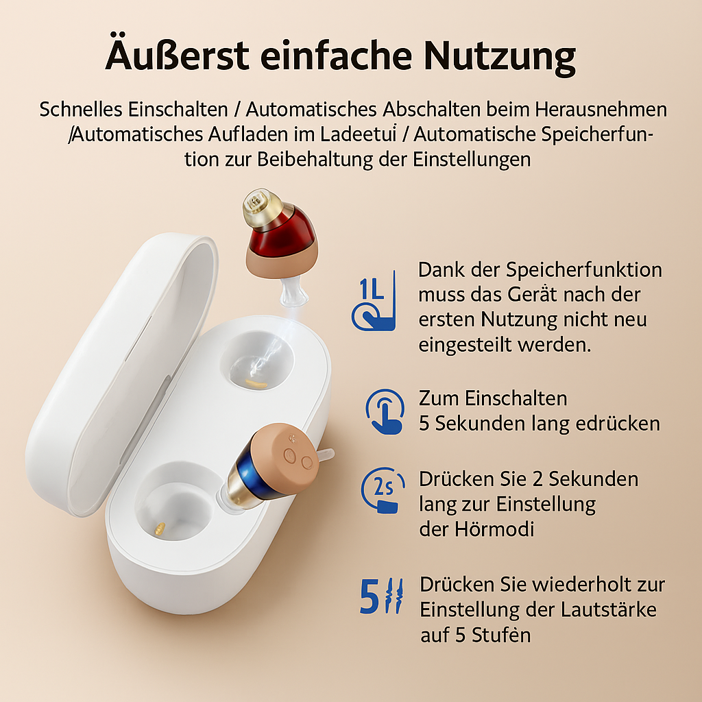 Sense – Das diskrete Hörgerät, das deinen Alltag verbessert